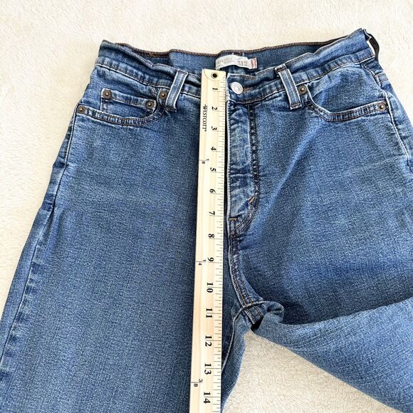 Levi's 512 Slimming Women's Jeans Size 10M Blue Stretch Mid Rise Straight Leg - Picture 10 of 10